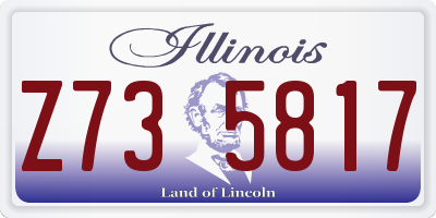 IL license plate Z735817