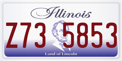 IL license plate Z735853