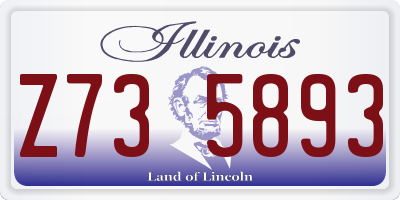 IL license plate Z735893