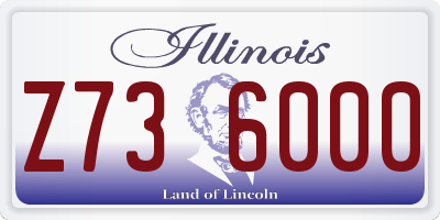 IL license plate Z736000