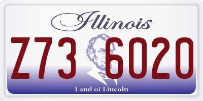 IL license plate Z736020