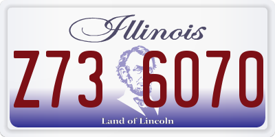 IL license plate Z736070