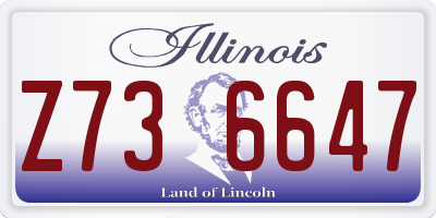 IL license plate Z736647