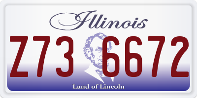 IL license plate Z736672