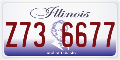 IL license plate Z736677