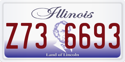 IL license plate Z736693