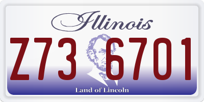 IL license plate Z736701