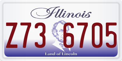 IL license plate Z736705
