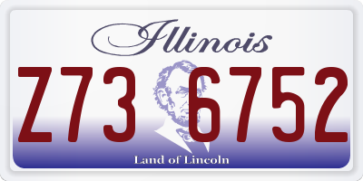 IL license plate Z736752
