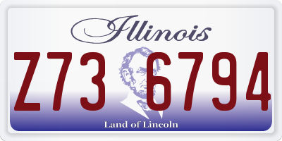 IL license plate Z736794