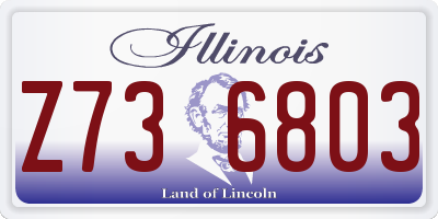 IL license plate Z736803