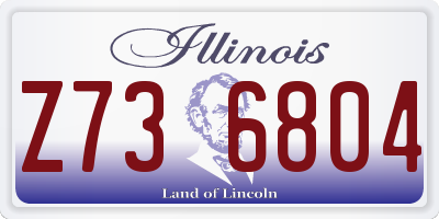 IL license plate Z736804