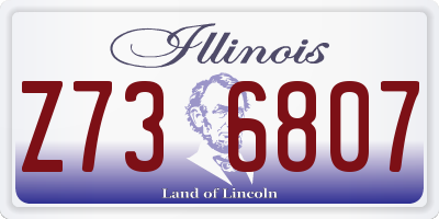 IL license plate Z736807
