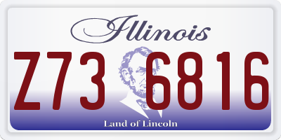 IL license plate Z736816