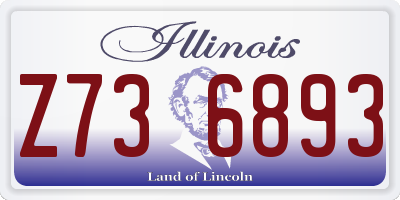 IL license plate Z736893