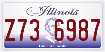 IL license plate Z736987
