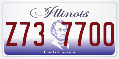 IL license plate Z737700
