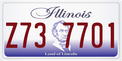 IL license plate Z737701