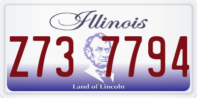 IL license plate Z737794