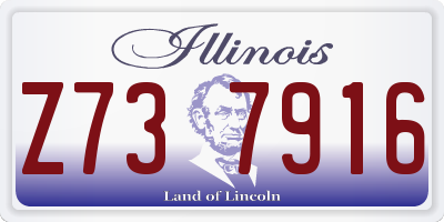 IL license plate Z737916