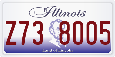 IL license plate Z738005