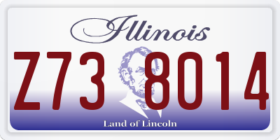IL license plate Z738014