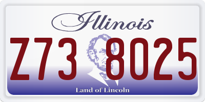 IL license plate Z738025