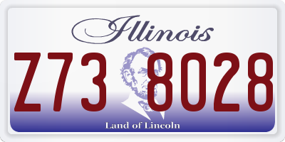 IL license plate Z738028