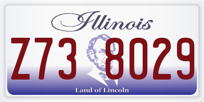 IL license plate Z738029