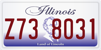 IL license plate Z738031