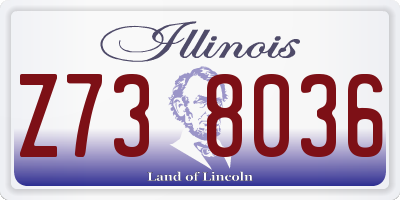 IL license plate Z738036