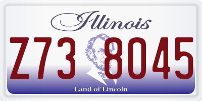 IL license plate Z738045