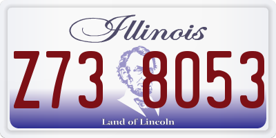 IL license plate Z738053