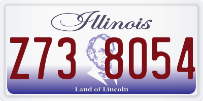 IL license plate Z738054