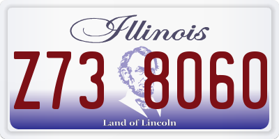 IL license plate Z738060