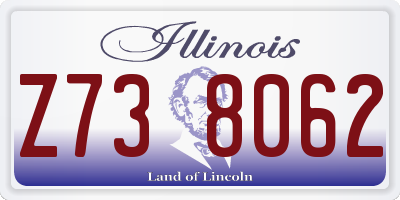 IL license plate Z738062