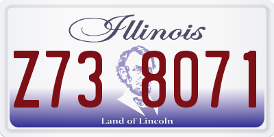 IL license plate Z738071