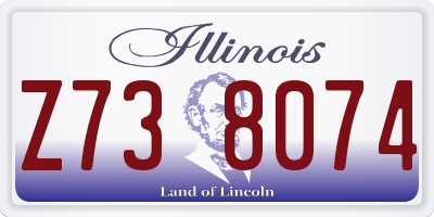 IL license plate Z738074