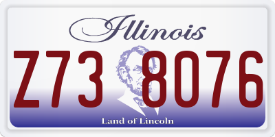 IL license plate Z738076