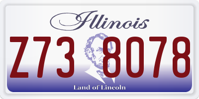 IL license plate Z738078