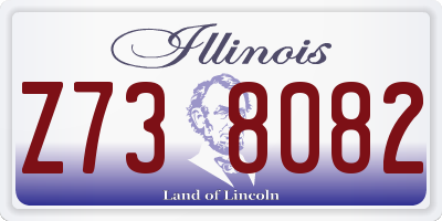 IL license plate Z738082
