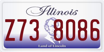 IL license plate Z738086