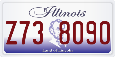 IL license plate Z738090