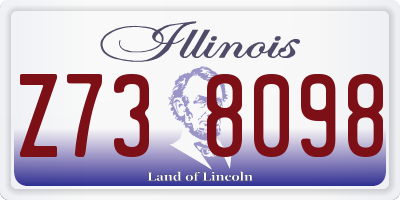 IL license plate Z738098
