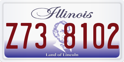 IL license plate Z738102