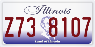 IL license plate Z738107
