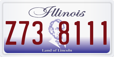 IL license plate Z738111