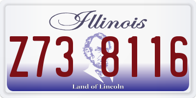 IL license plate Z738116