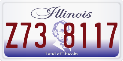 IL license plate Z738117