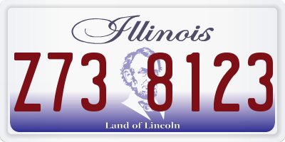 IL license plate Z738123